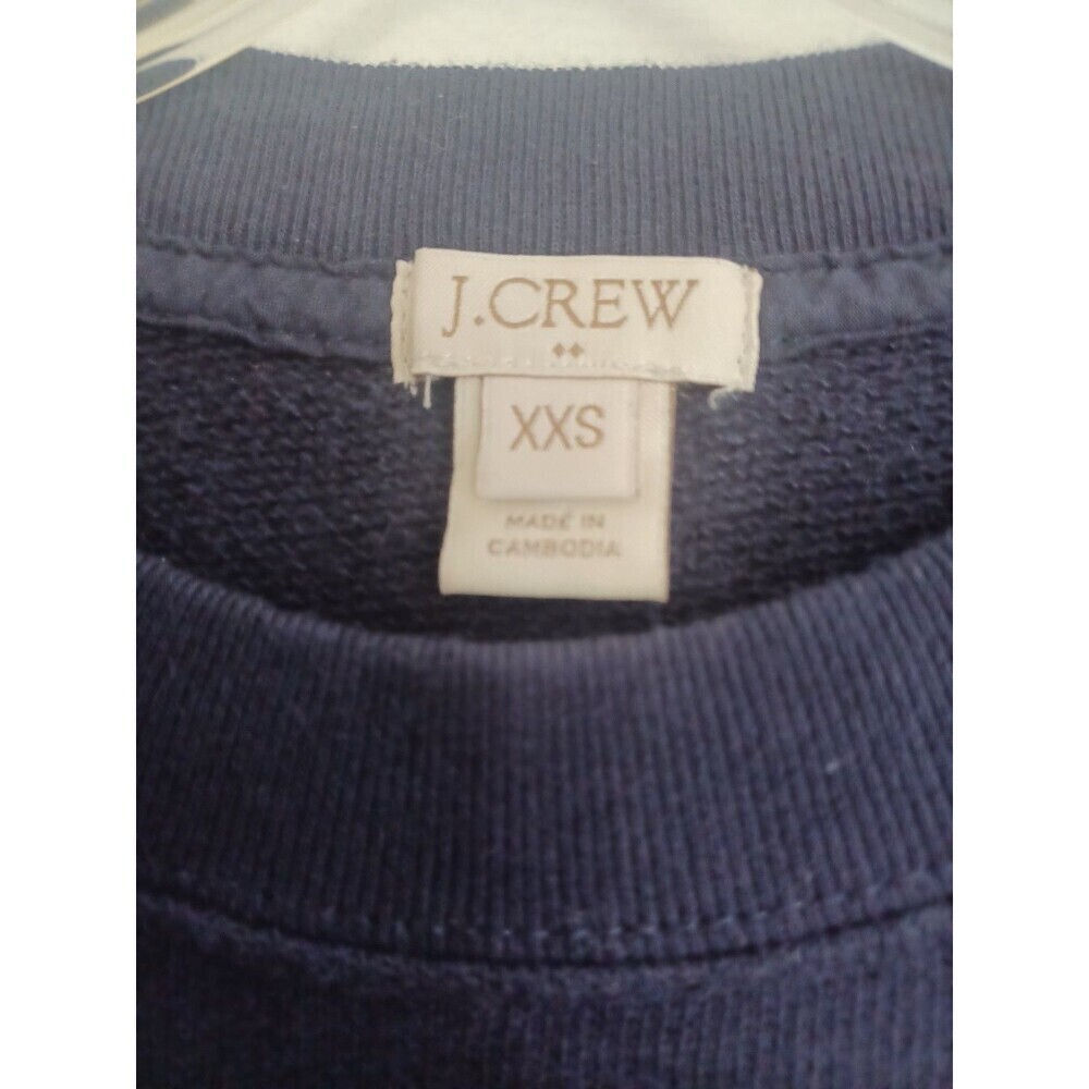 J. Crew elephant navy/metallic gold sweatshirt womens XXS graphic pullover top - Picture 4 of 9